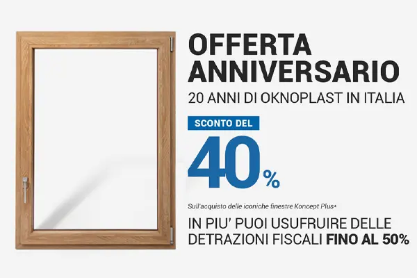 promo anniversario Oknoplast